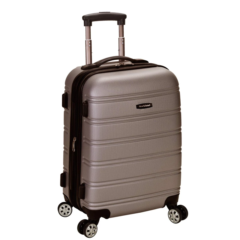 Rockland Luggage Melbourne 20 Inch Expandable Abs Carry On Luggage, Silver, One Size