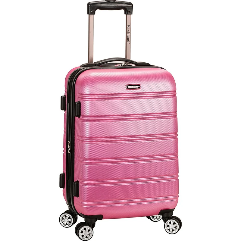 Rockland Luggage Melbourne 20 Inch Expandable Abs Carry On Luggage, Pink, One Size