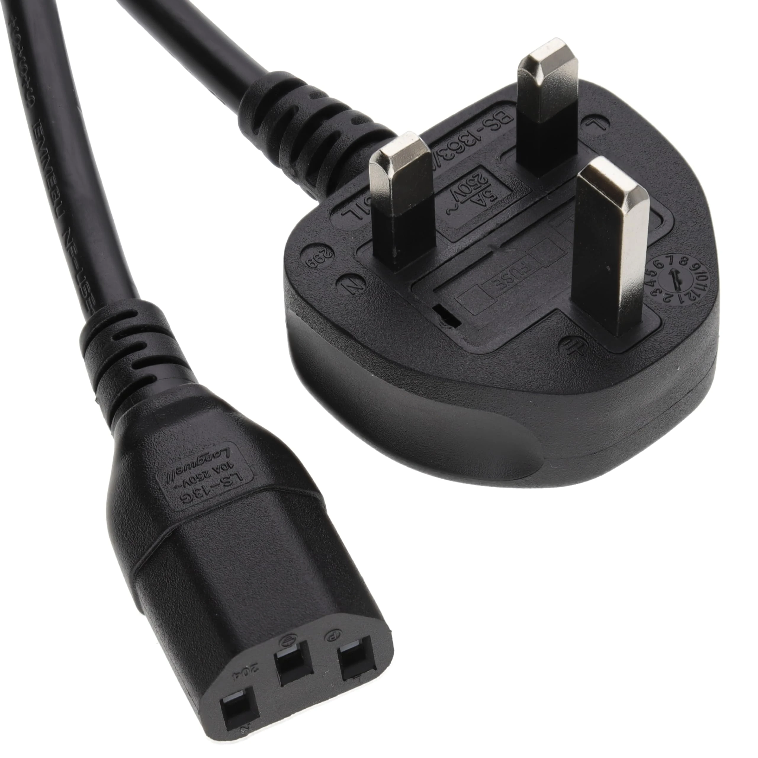kenable Power Cord UK Plug to IEC Cable PC Mains Lead C13 5m [5 metres]
