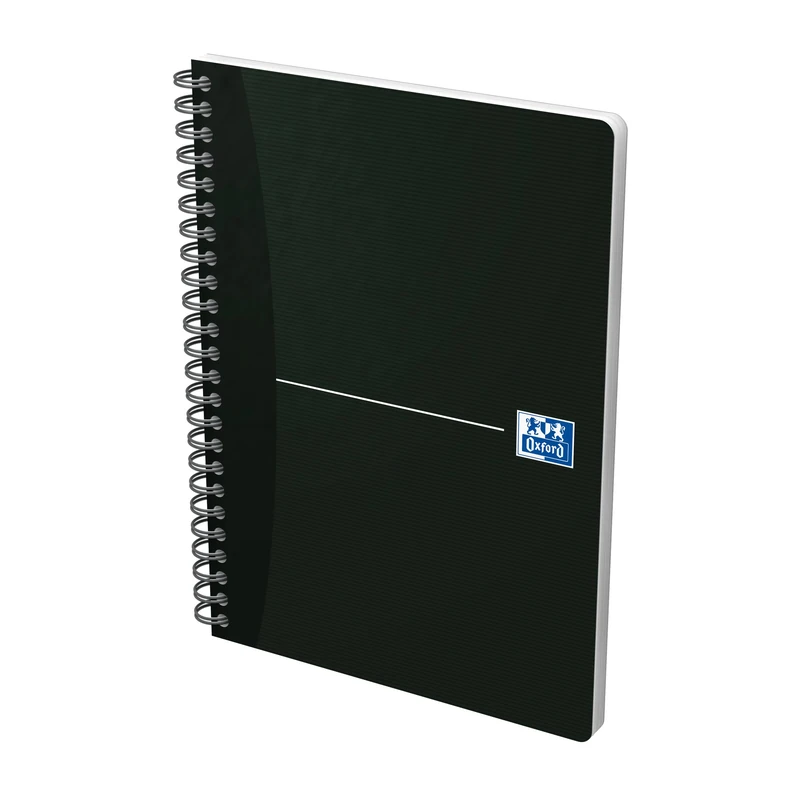 Oxford Office Notebook Wirebound Polypropylene Ruled 180pp 90gsm A5 Smart Black Ref N002988 [Pack of 5] - Image 1