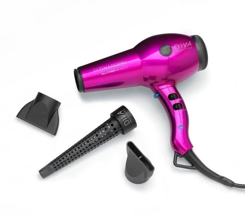 The Diva Professional Styling Ultima 5000 Hairdryer, Pink