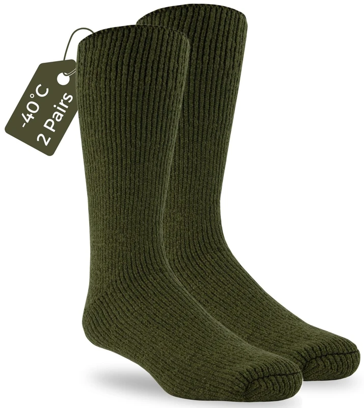 J.B. Fields Unisex's Winter 40 Below Socks, Green, Medium