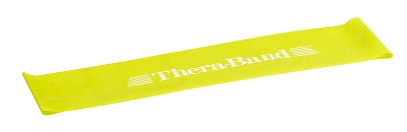 THERABAND Resistance Band Loop, Professional Latex Band for Pilates, Crossfit, Yoga, Stretching, Physical Therapy, Strength Training without Weights, 45.5cm, Yellow, Light, Beginner Level 1, 10 Pack - Image 1