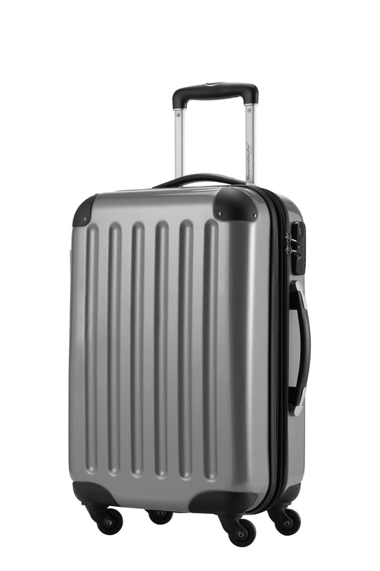Hauptstadtkoffer® · Hard-Side Cabin Luggage Silver high Gloss · Dimension ca. 55 x 35 x 20 cm + 4 cm Volume Expansion · max. 45 Liter Filling Volume