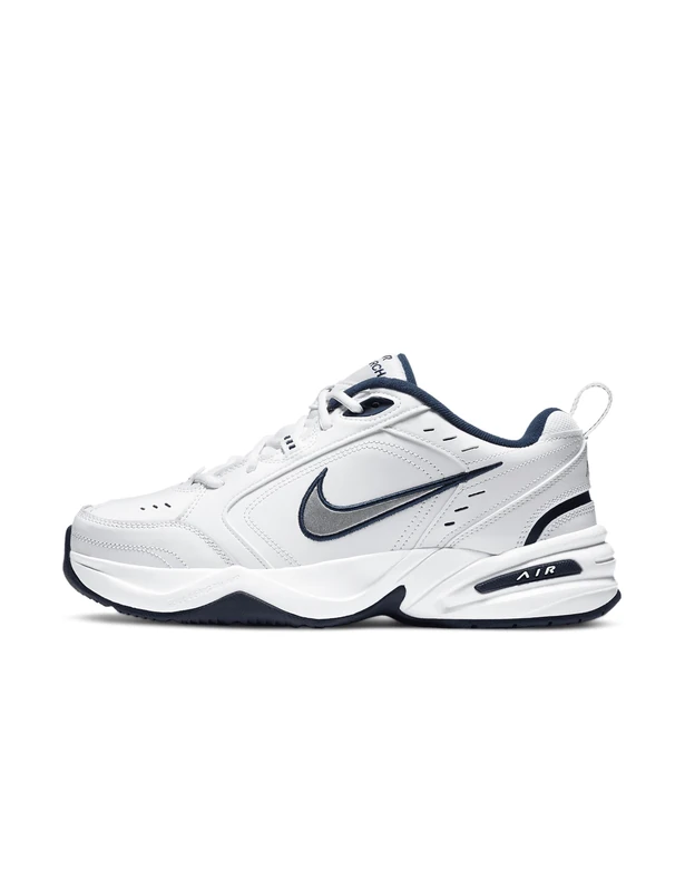 NIKE Men's Air Monarch IV Training Shoe - White/Navy/Silver 9 UK