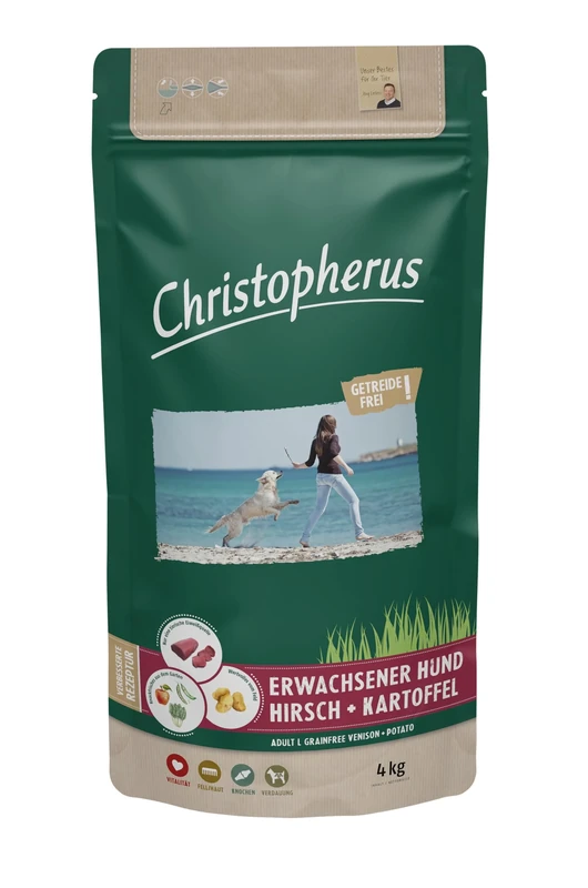 Christopherus Grainfree Full Food for Adult Dog with Normal Activity Dry Food Deer + Potato Croquette Size Approx 1cm Adult Dog 12kg