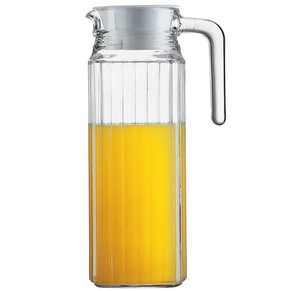 Arcoroc 70361 Quadro Glass Jug, 1.1L Capacity, Pack of 6