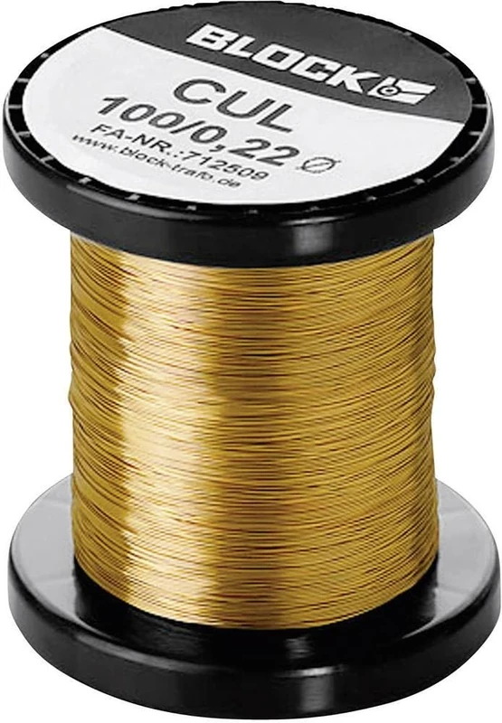 Block CUL 500/0,75 Enamelled Copper Wire Outer Diameter (with Insulating Varnish) = 0.75 mm 125 m 0.5 kg