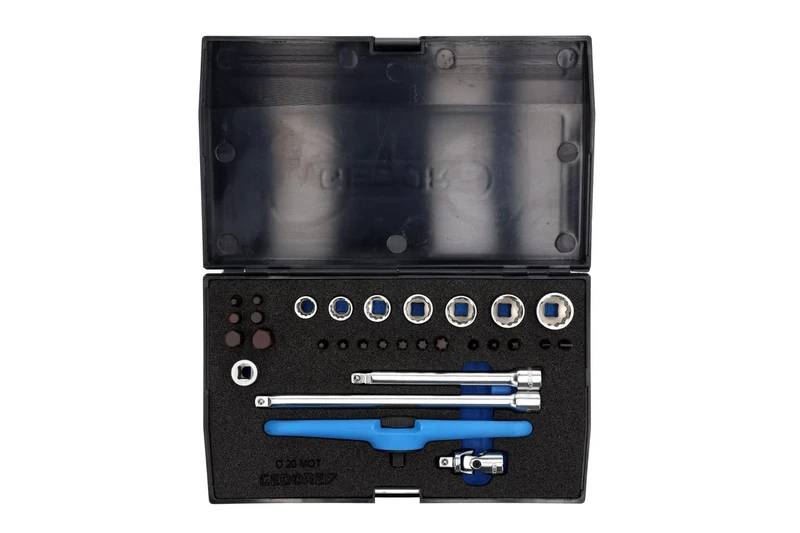 GEDORE Motorcycle tool kit for motorcycles, 30-piece, 1/4" 6.3 mm drive, Tool, Plastic case, D20 MOT
