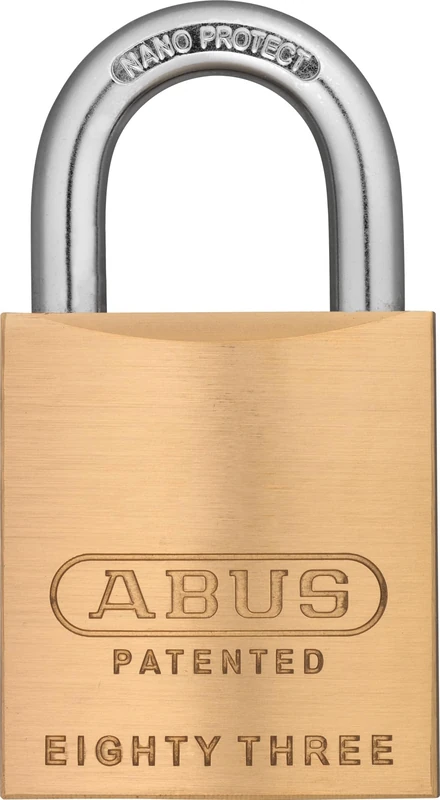 ABUS Padlock 83/45 - Flexible Lock with Interchangeable Cylinder - high Corrosion Protection with Nano Protect - Security with Brass, Hardened Steel, and Double Ball Lock