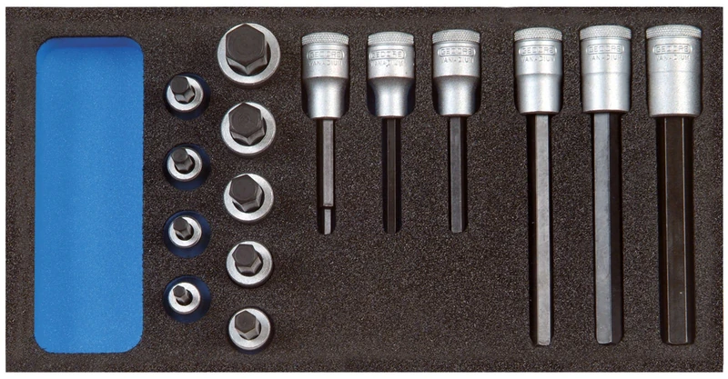 Gedore 1500CT1-IN19LKM 1/3 6-Inch Check-Tool-Module Screwdriver Bit Socket - Silver