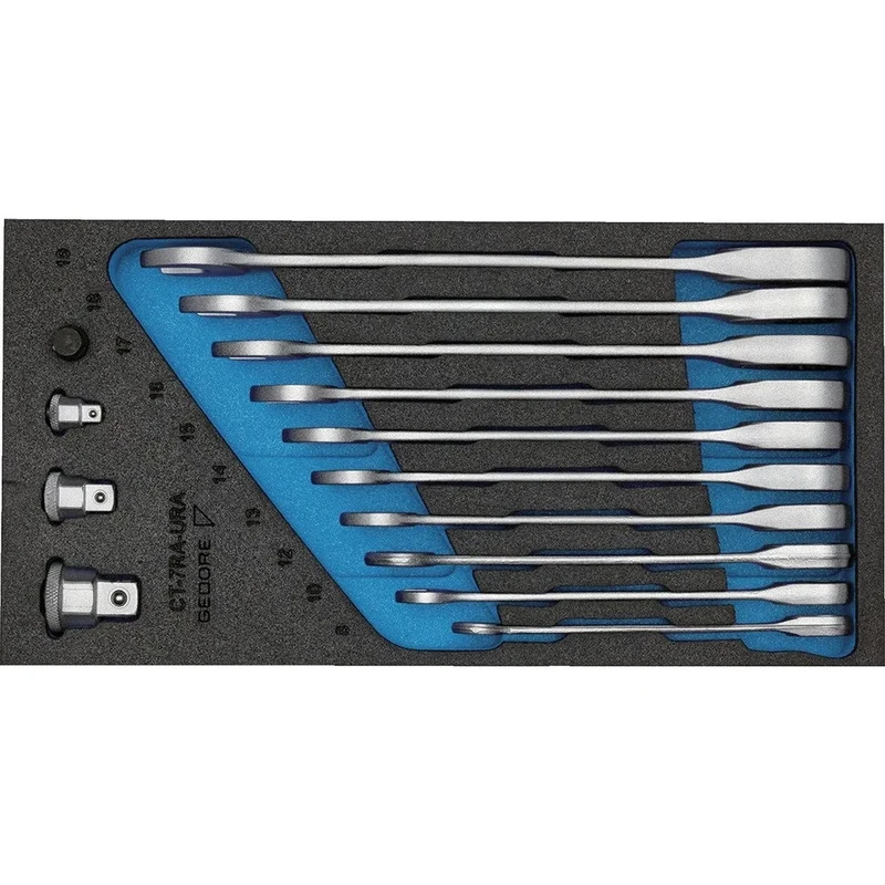 Gedore Spanner Set with Ring Wrenches in 1/3 ct Module, 1500 CT1 7 RA