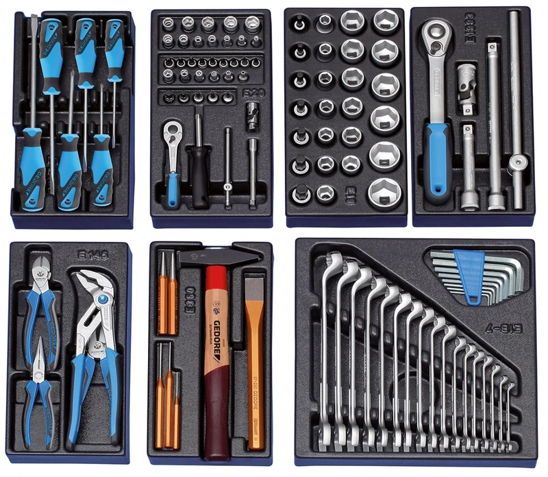 GEDORE Small Module Assortment, 104 Pieces, 1 Piece, S 1500 ES-01