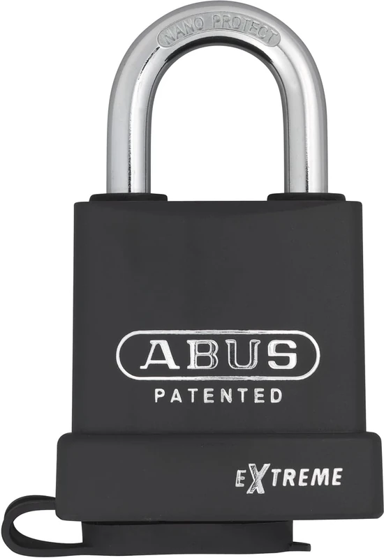 ABUS Padlock Extreme 83WP/53 - Weatherproof - with Interchangeable Shackle - Hardened Special Steel - ABUS Security Level 8 - Black