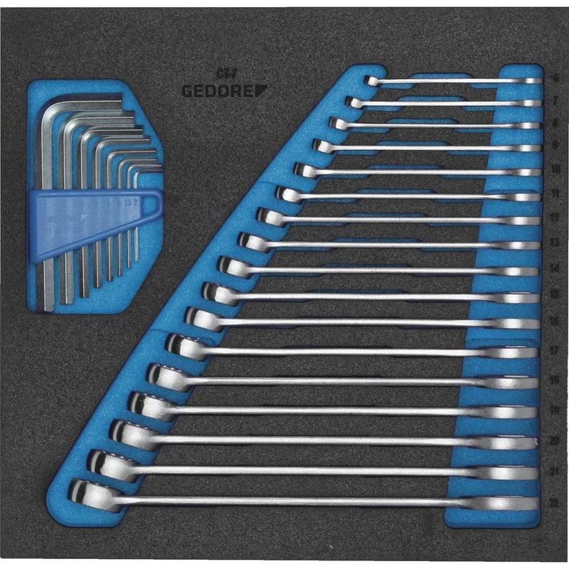 Gedore 1500CT2-7 2/3 Check-Tool-Module Combination Wrench - Silver