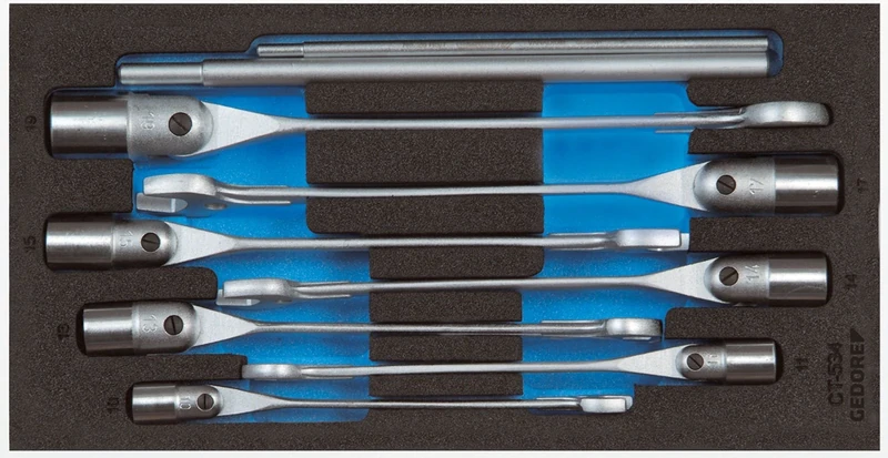 Gedore 1500 CT1-534 Set Combination Swivel Head Wrenches in 1/3 CT Module