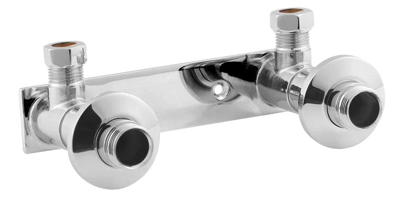 Nuie A313 ǀ Modern Bathroom Fast Fit Brackets for Bar Thermostats, 105mm x 190mm, Chrome