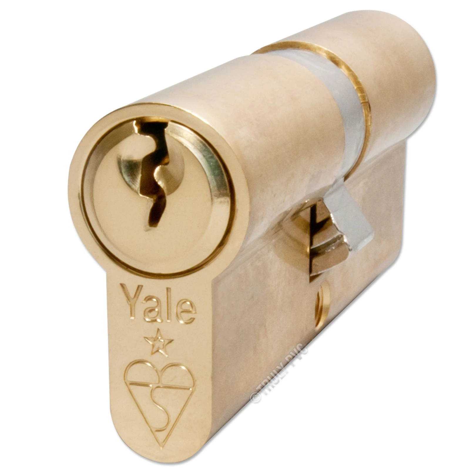 Yale PKM4545-PB - KM Superior 1 Star Euro Cylinder Lock - 45/45 (100mm) / 45:10:45 - Brass Finish - High Security