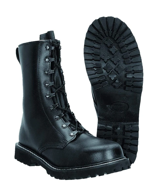 Mil Tec Combat Boots Para with Cap 12, Black, 4 UK - Image 1