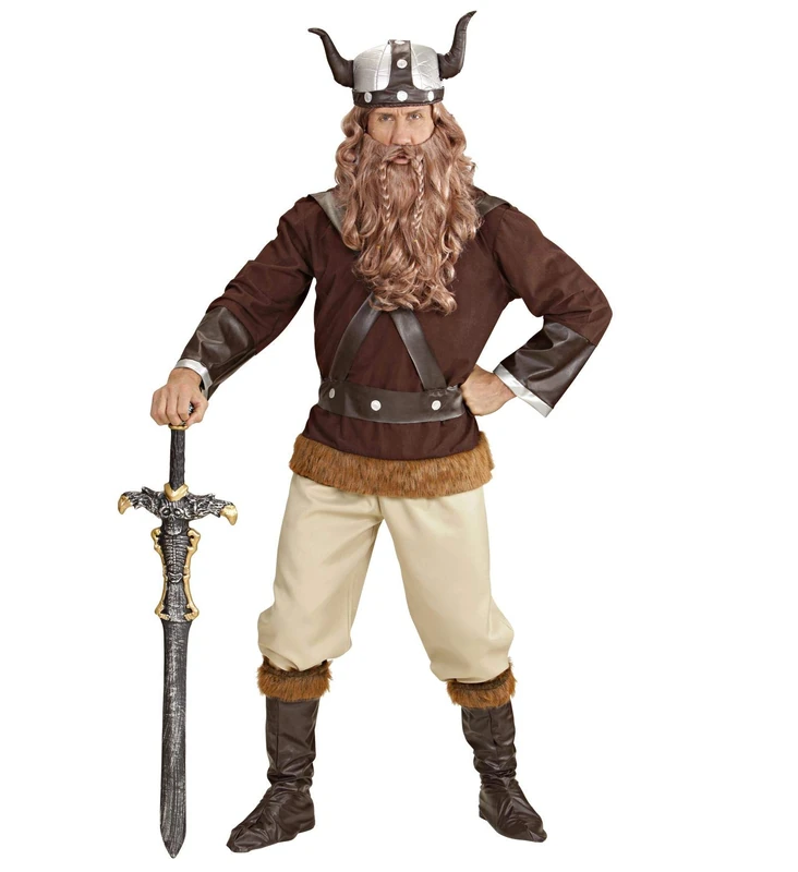 Mens Viking Velkan Costume Extra Large UK 46" for Toga Party Rome Sparticus Fancy Dress
