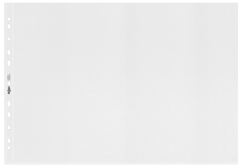 Rexel EcoDesk A3 Landscape Punched Pockets, Pack of 30, 100% Recyclable, Eco friendly, Embossed mat surface, 2102578, Clear