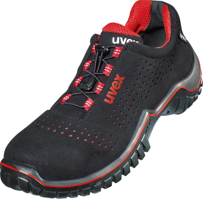 Uvex Motion Style Safety Trainer S1 SRC ESD - Red-Black Size 8