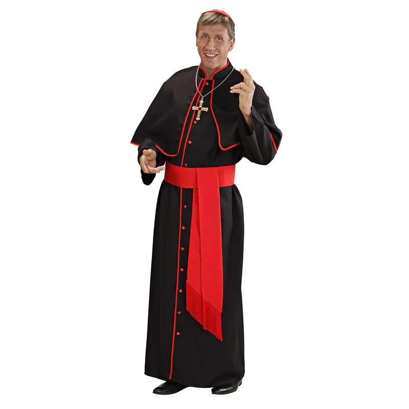 Heavy Fabric Cardinal Costume Medium for Holy Pope Vicar Priest Church Fancy Dress