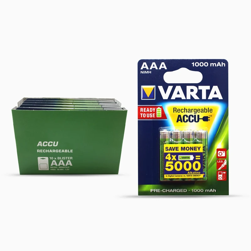 Varta Professional AAA Battery 1.2 V / 1,000 mAh/Pack of 10 x 4 in Blister Packaging