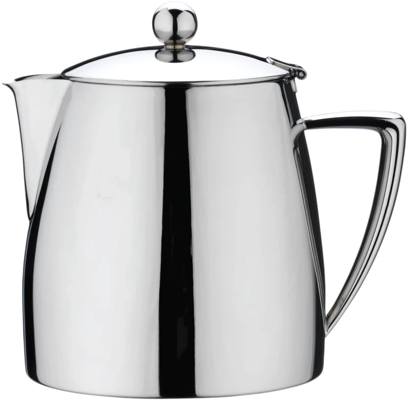 Café Stal Thermal Wall Art Deco Range 18/10 Stainless Steel Mirror Finish Tea Pot, 17oz