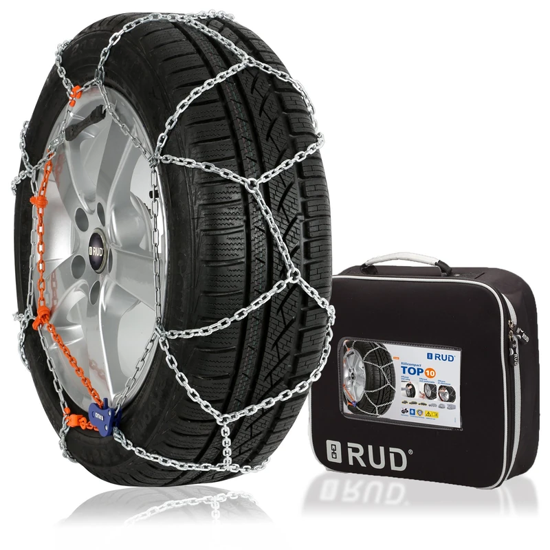 RUD 4716970 Snow Chains Top 10 Compact Cable Mounting, Set of 2, 4015