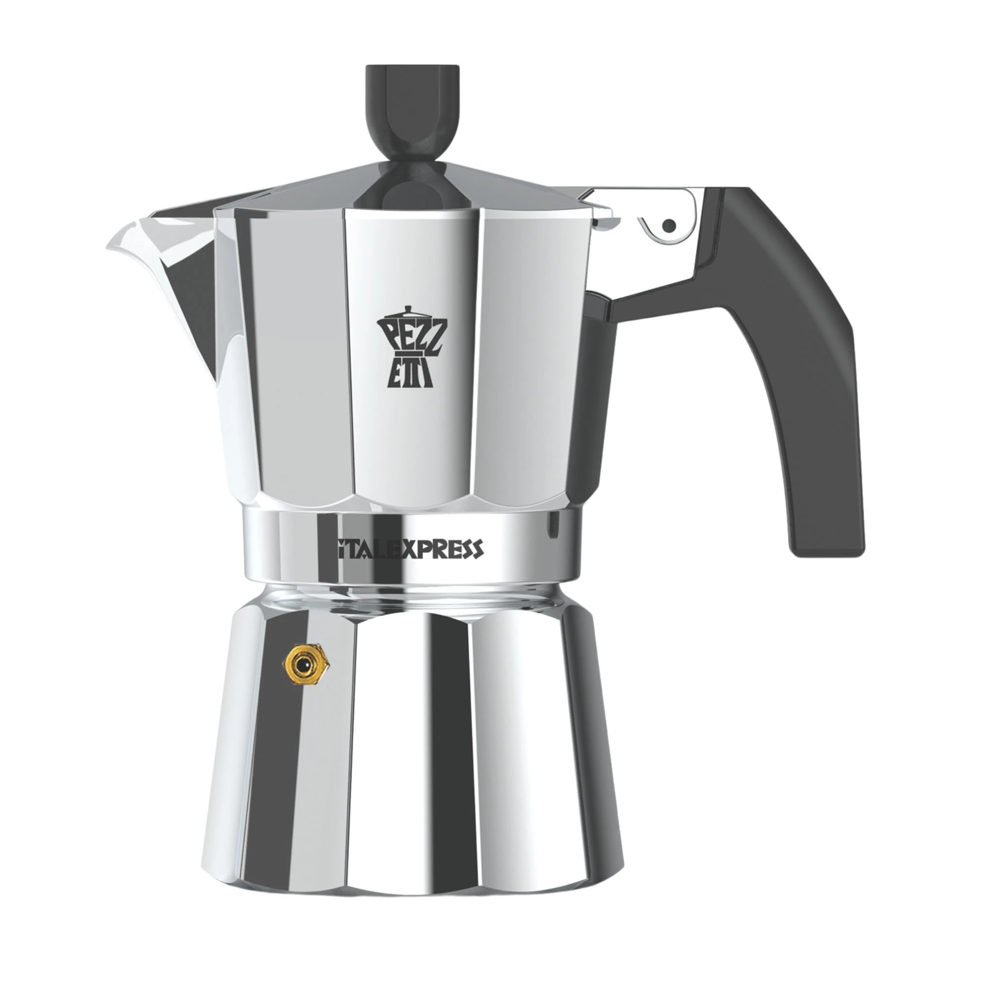 Pezzetti Stove-Top Moka Espresso Italian-Made Coffee Maker Moka Pot- 1,2,3,6,9,14 Cup (3 Cup)