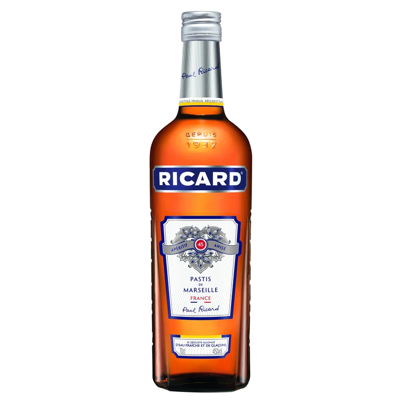 Ricard Pastis de Marseille, 70cl - French Anise Liqueur