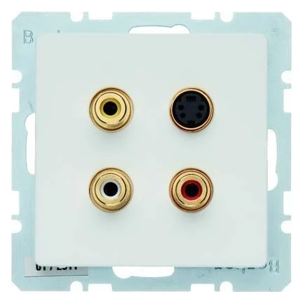 Hager Q.1 – Takes 3 X Cinch/S-Video Polar White Velvet