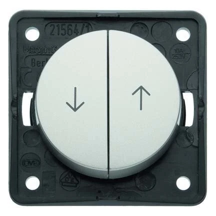 Hager – Double Push Switch for Roller Blinds Steel