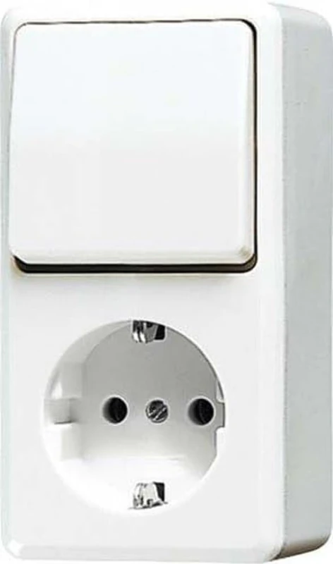 Jung 676AWW SCHUKO PLUG SOCKET WITH SWITCH