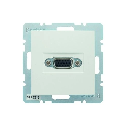 Hager – Toma VGA S-B with Screw Connector White Polar Brightness