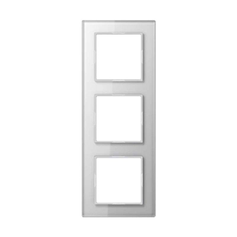 Jung AC 583 GL WW Frame Glass Triple Series A Creation Alpine White