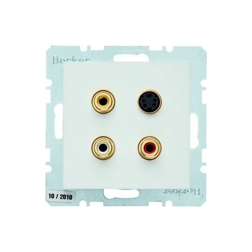 Hager – Takes 3 X Cinch/S-Video S-B Polar White Brightness
