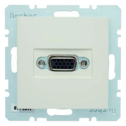 Hager – Toma VGA S-B with Screw Connector White Brightness