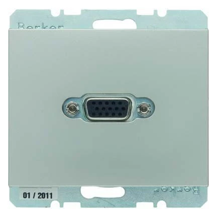 Hager K.5 – VGA Socket with Screw Connector Stainless