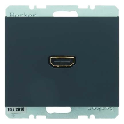 Hager K.1 – High Definition Socket with 90 ° Connector Anthracite Matt - Image 1