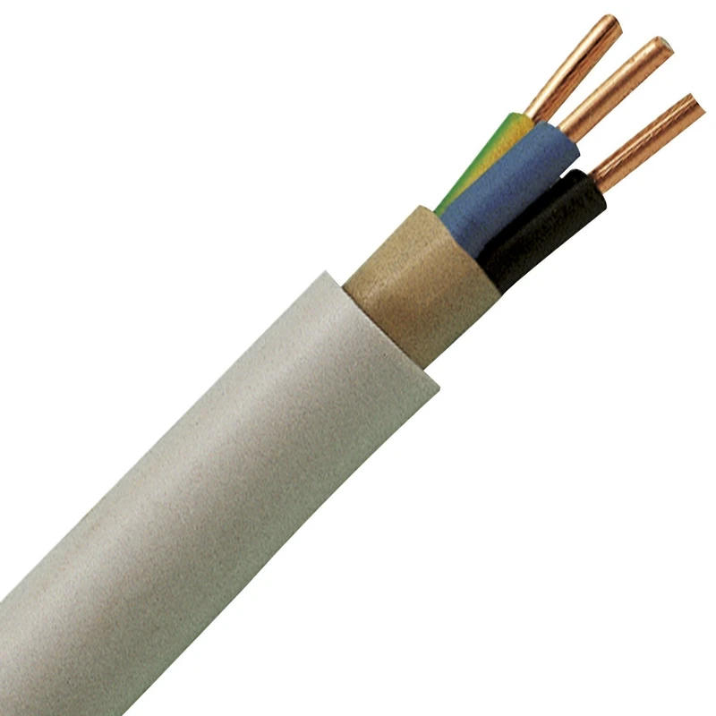 Waskönig-Walter, 5 Electric Sheathed Cable NYM-J 3 x 2.5 mm2 50 m Ring (German Branded Product) VDE Grey Sheath (RAL7035)