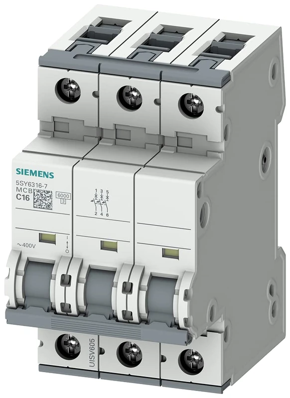 Siemens 5SY6 – Automatic Switch 70 6 KA curva-c 3 Poles 16 A