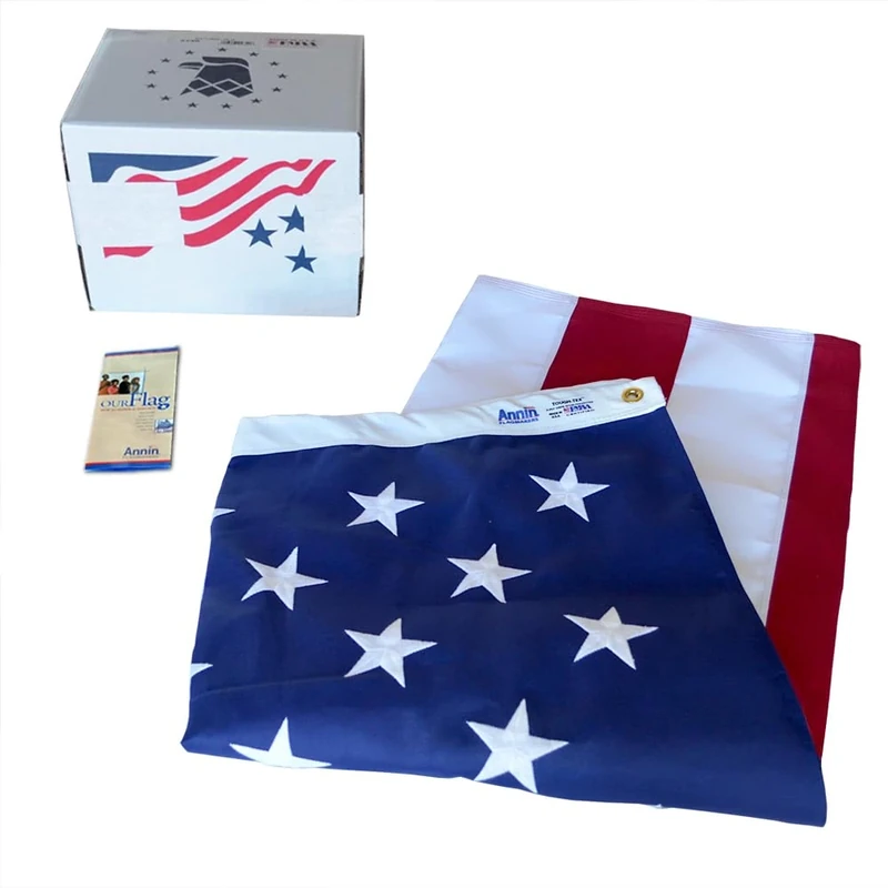Annin Flagmakers American Flag Tough-Tex Polyester Flag, 6 x 10 Feet (Model 2740) 100% MADE in USA