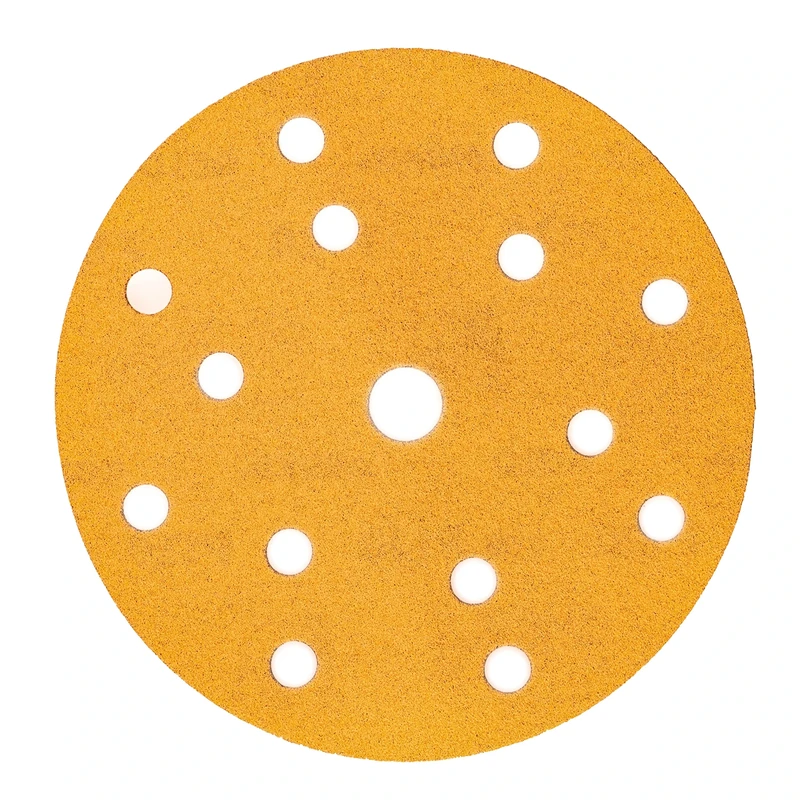 Mirka Gold Universal Sanding Paper Ø 150mm Sanding discs Hook & loop 15-hole, grit P100, 100 pcs/For sanding plaster, filler, chipboard, wood, varnish