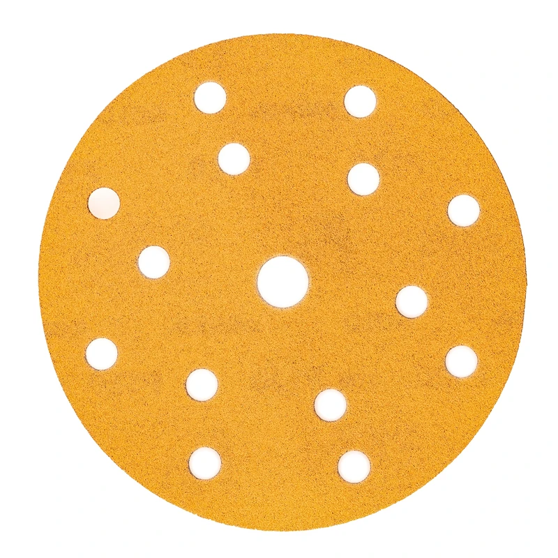 Mirka Gold Universal Sanding Paper Ø 150mm Sanding discs Hook & loop 15-hole, grit P240, 100 pcs/For sanding plaster, filler, chipboard, wood, varnish