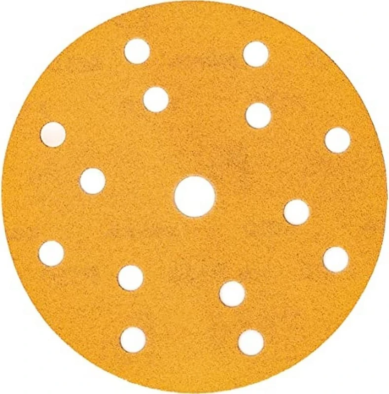 Mirka Gold Universal Sanding Paper Ø 150mm Sanding discs Hook & loop 15-hole, grit P400, 100 pcs/For sanding plaster, filler, chipboard, wood, varnish