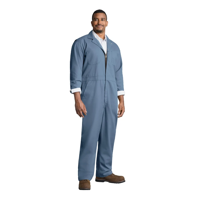 Red Kap Men's Twill Action Back Coverall Work Utility, Postman Blue, 42