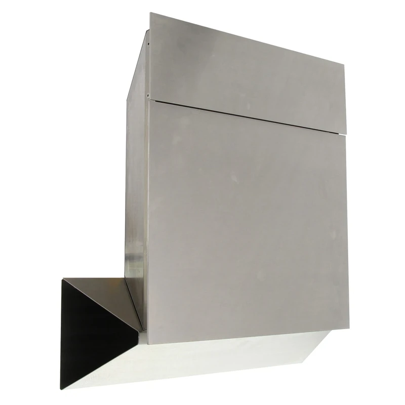 BURG-WÄCHTER, Stainless Steel Mailbox with Stop Opening, Slot Size A4, Galvanized Surface, Stainless Steel, Quadus 3745 Ni