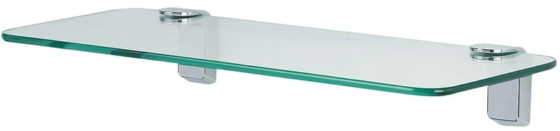 Spirella 60x17.5, Grey MAX Light Collection, Shelf, Chrome Metal and Safety Glass - Image 1